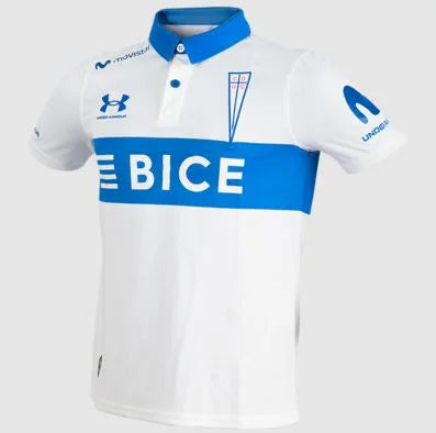 Camisa Universidad Católica Home 2122 Personalizada - Torcedor Masculina - Branca e Azul