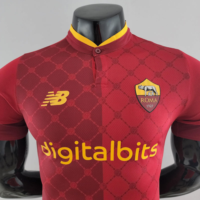 Camisa Roma I 22/23 - NewBalance Versão Jogador Masculina - Carmin