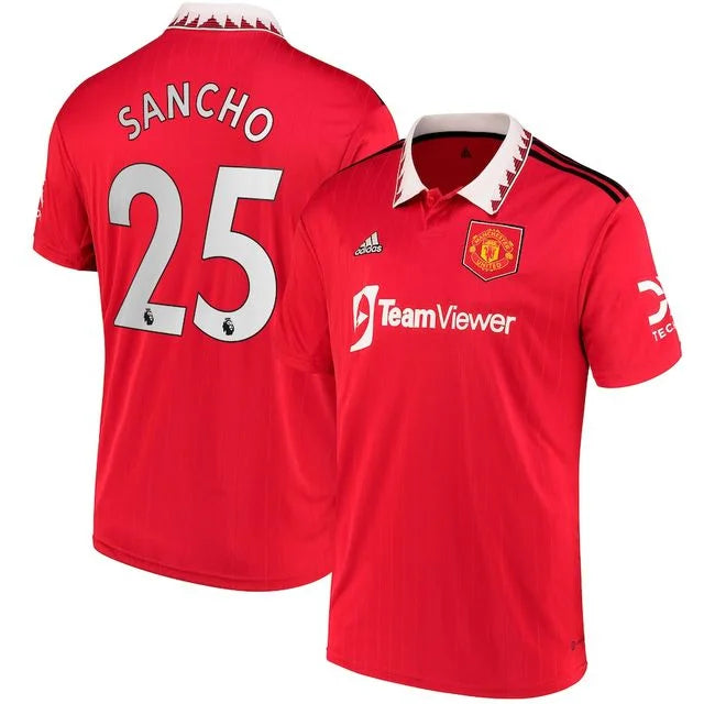 Camisa Manchester United I 22/23 - Adidas Torcedor Masculina Personalizada SANCHO N° 25