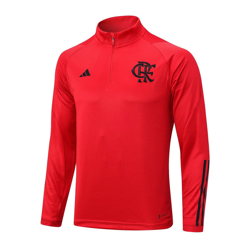 Agasalho de Viagem Flamengo Branco  23/24 Masculino - Camisa de frio Flamengo