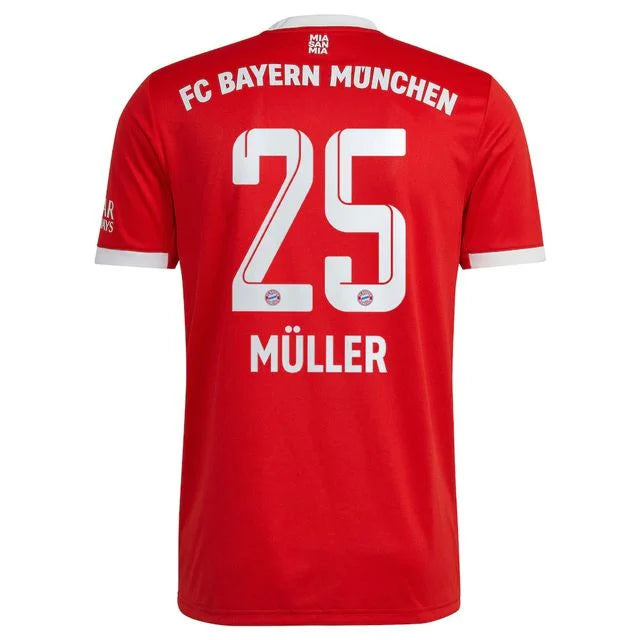 Camisa Bayern München I 22/23 -Adidas Torcedor Masculina Personalizada MULLER N° 25