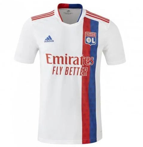 Camisa Lyon I 21/22 -Adidas Torcedor Masculina - Branca azul e vermelha