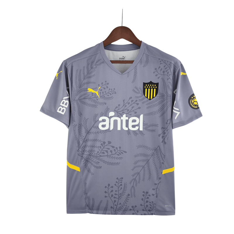 Camisa Peñarol II 22/23 TPuma Torcedor Masculina - Cinza e Amarelo