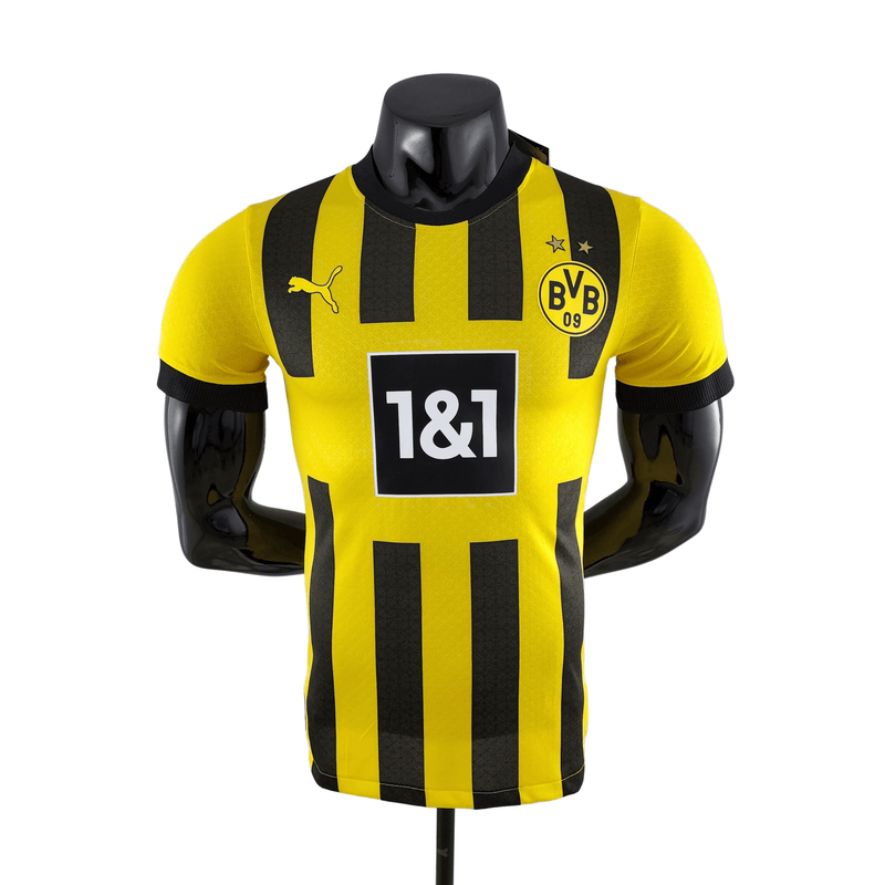 Camisa Borussia Dortmund Home 22/23 Versão Jogador Puma Masculina - Amarelo e Preto