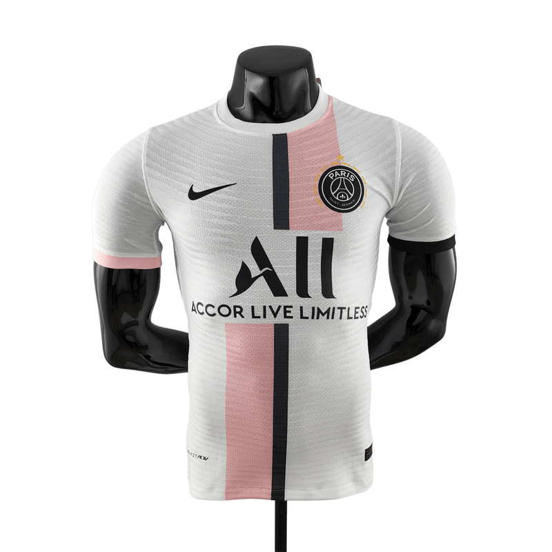 Camisa PSG II 21/22 Versão Jogador Nike Masculina - Branco e Rosa