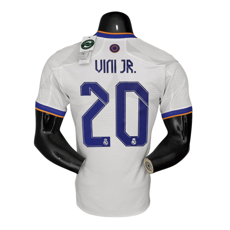 Camisa Real Madrid I 21/22 - Adidas Versão Jogador Masculina Personalizada VINI JR. Nº20