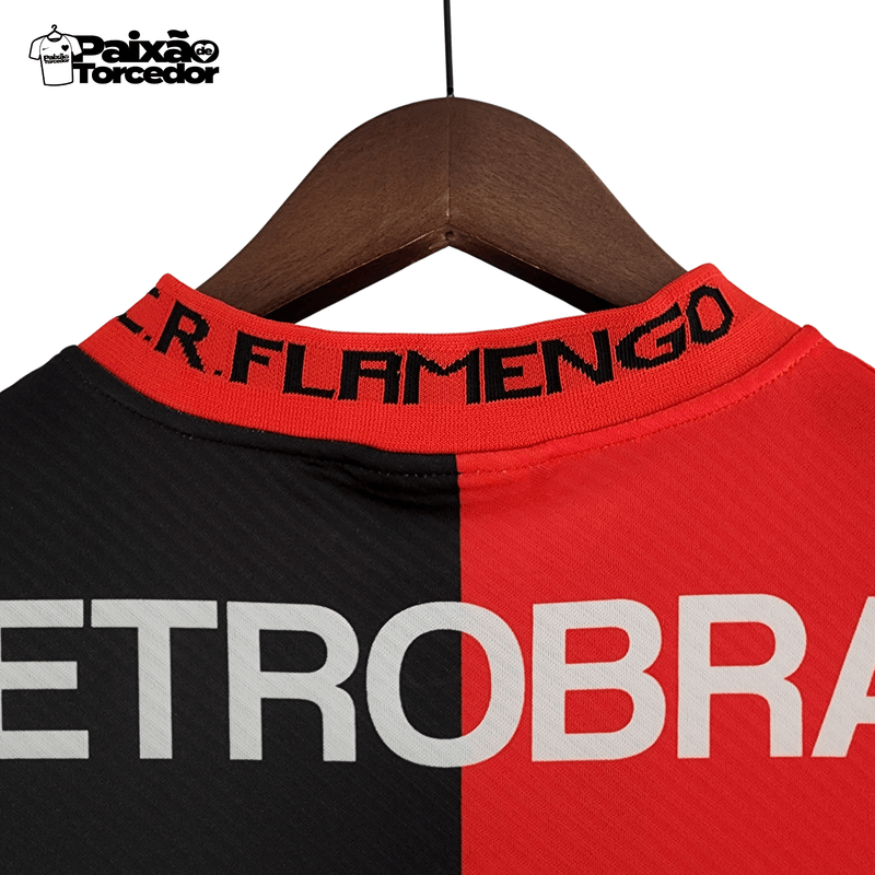 Camisa Flamengo Retro 1994 Centenário - Umbro Torcedor Masculina - Preto e Vermelho