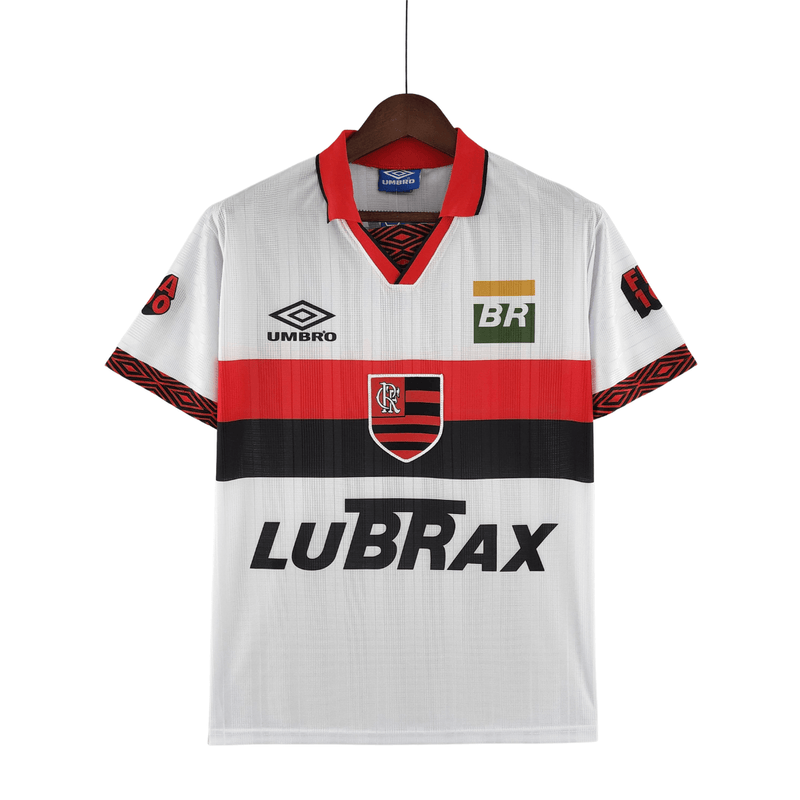 Camisa Flamengo Retro 1995 - Umbro Torcedor Masculina - Branco, Preto e Vermelho