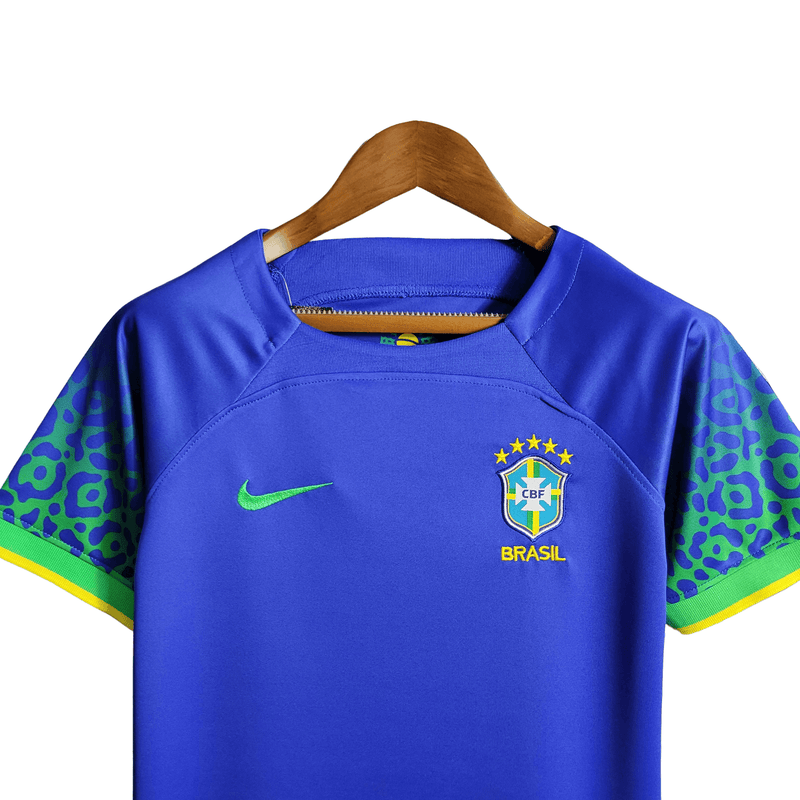 Kit Infantil Brasil Copa do Mundo 2022 - Nike Azul