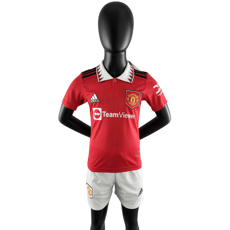 Kit Infantil Manchester United I 22/23 - Adidas