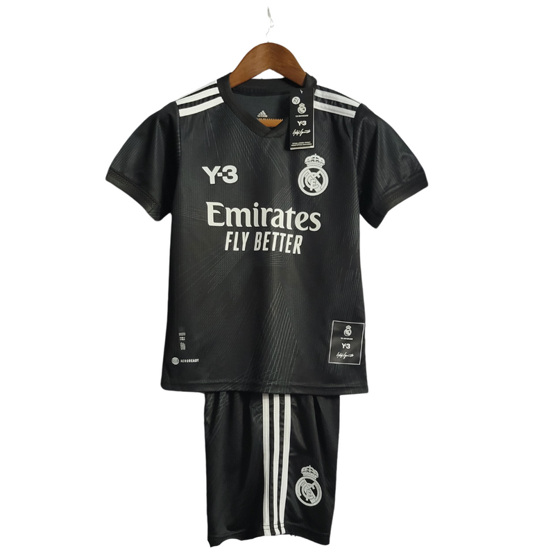 Kit Infantil Real Madrid Y3 Black  23/24 - Adidas Y3