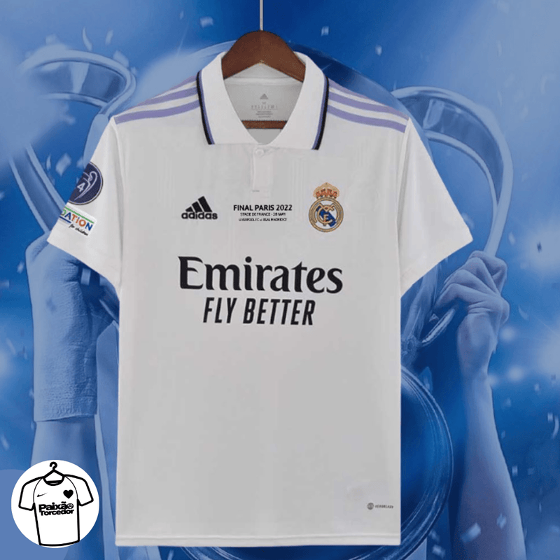 Camisa Real Madrid I 2022/23 - Edição Especial Champions Personalizada