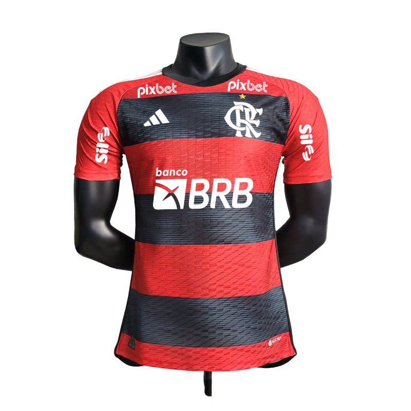 Camisa Flamengo I 22/23 - Adidas Versão Jogador Masculina com patrocínios - Vermelho