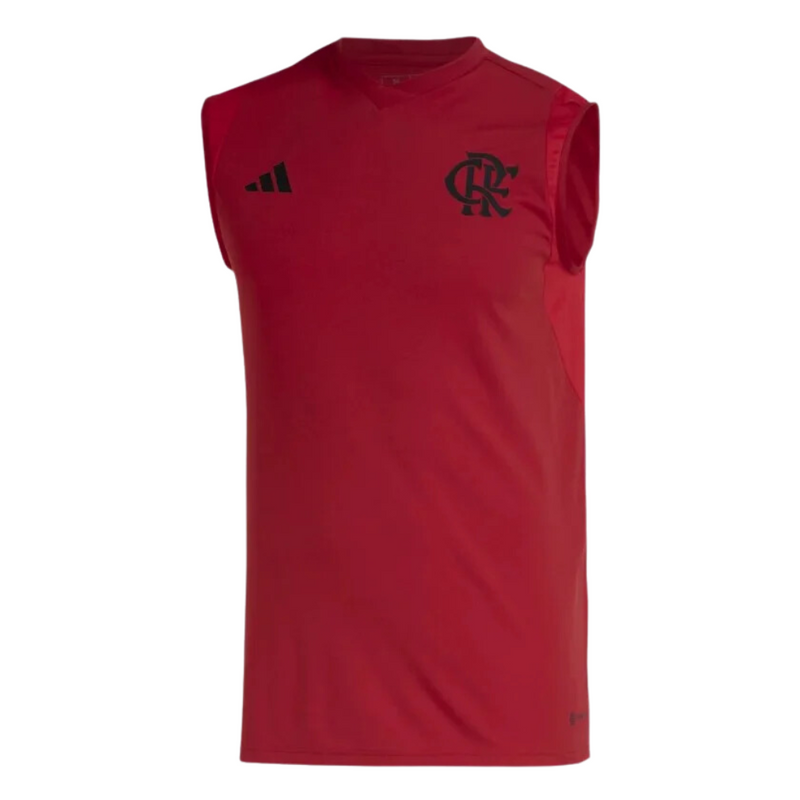 Camisa Regata Flamengo Treino Vermelho 23/24 - Adidas Torcedor Masculina