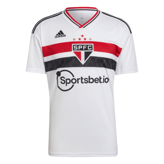 Camisa São Paulo I 22/23 - Adidas Torcedor Masculina - Branco e Vermelho