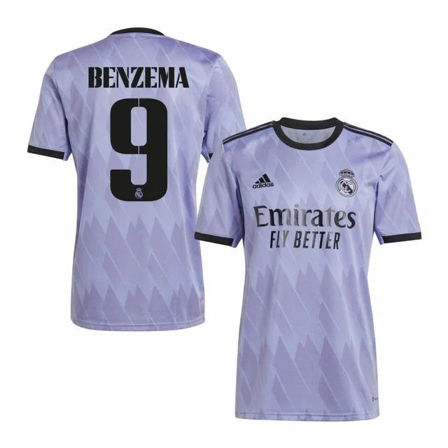 Camisa Real Madrid II 22/23 - Adidas Torcedor Masculina Personalizada BENZEMA N° 9