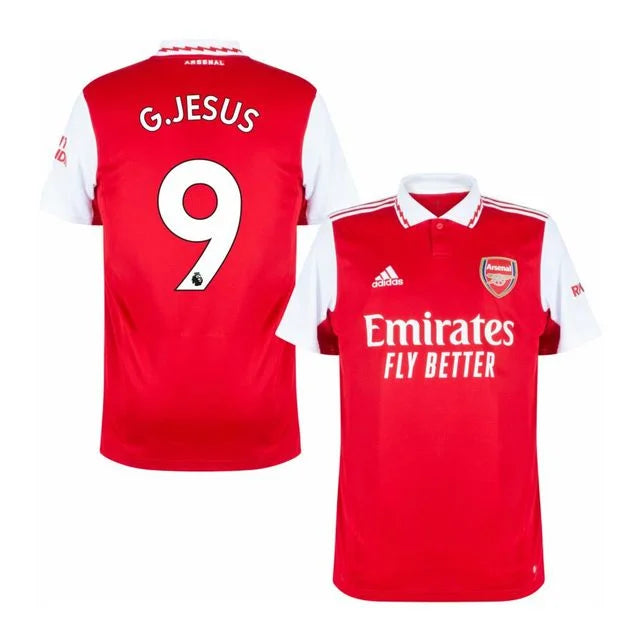 Camisa Arsenal I 22/23 - Adidas Torcedor Masculina Personalizada  G.JESUS N° 9