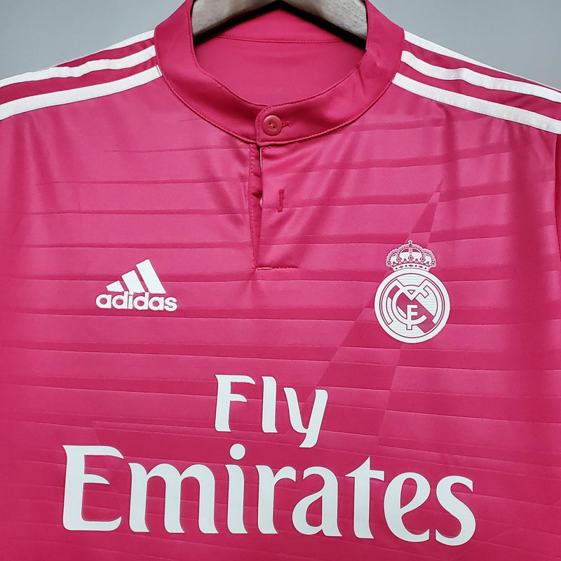 Camisa Real Madrid Retro 14/15 Manga Londa - Adidas Torcedor Masculina - Rosa