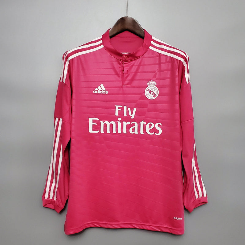 Camisa Real Madrid Retro 14/15 Manga Londa - Adidas Torcedor Masculina - Rosa