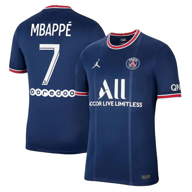 Camisa PSG I 21/22 - Jordan Torcedor Masculina Personalizada  MBAPPÉ Nº7