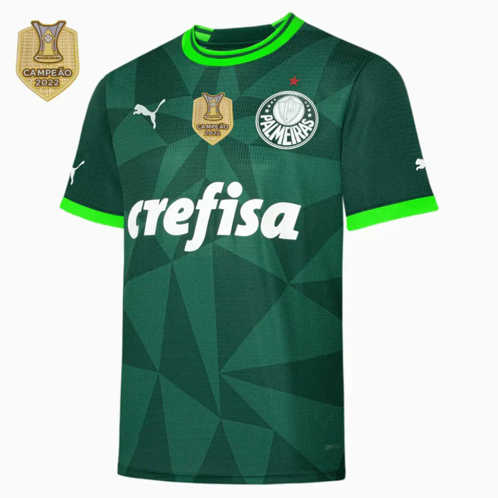 Camisa Palmeiras I 2023/24 - Patche Campeão Brasileiro 2022 - Torcedor Puma Masculino