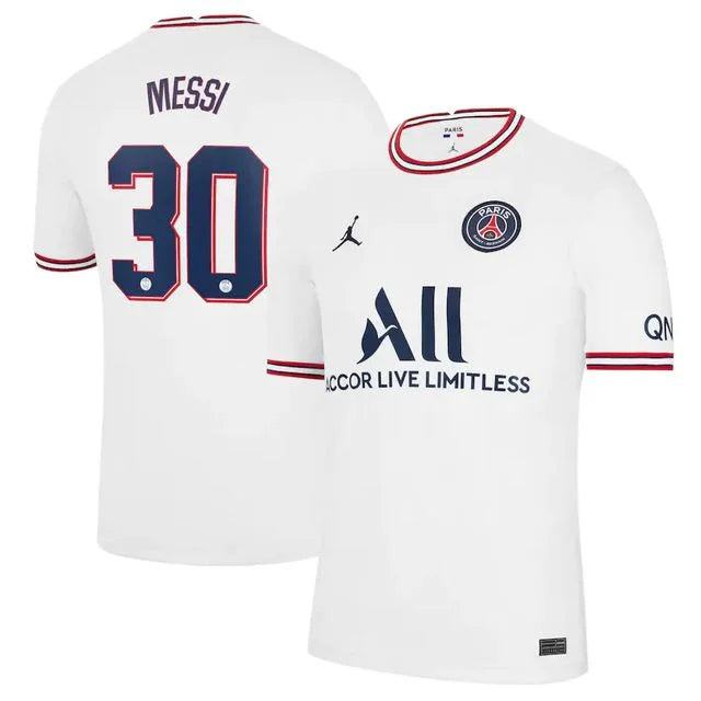 Camisa PSG IIII 21/22 - Jordan Torcedor Masculina Personalizada MESSI Nº30